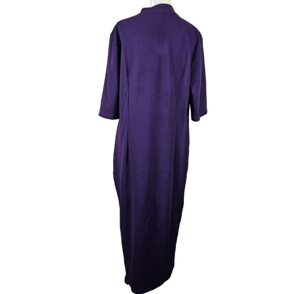 Floerns Womens Plus Size 2X  Mock Neck Short Sleeve Bodycon Pencil Midi Dress - Picture 4 of 9